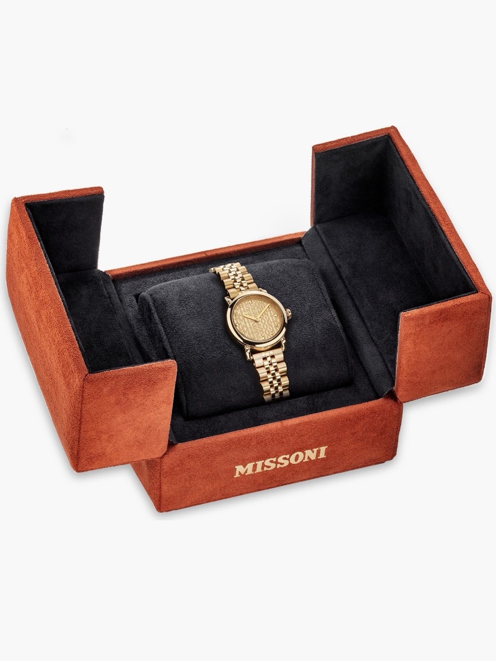 Missoni Gold-Tone Women's Bracelet Watch with Textured Dial